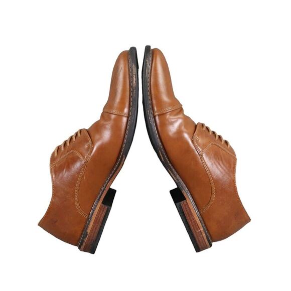 Dexter Shoes Mens 10 Oxford Derby Classic Cap Toe Formal Dress Brown Memory Foam - Picture 10 of 16